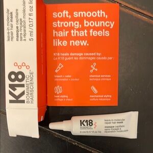 K18 Biomimetic Hairscience Leave-In Molecular Repair Hair Mask - Bold Orange